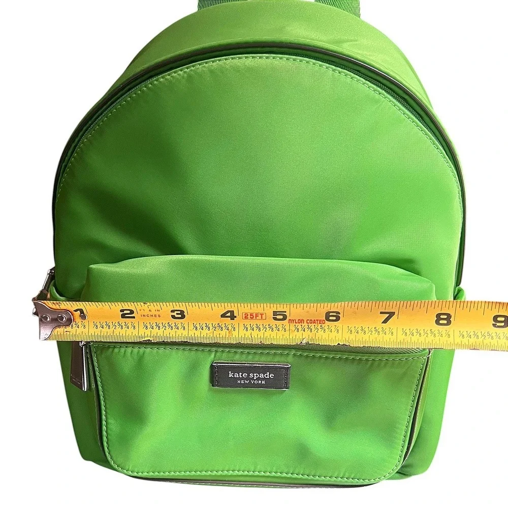 Kate Spade New York Green Nylon‎ Mini Backpack Silver Hardware K4650